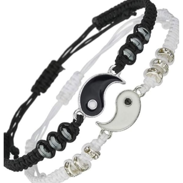 Matching Best Friend Bracelet Yin Yang Adjustable Rope Bracelet