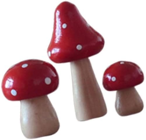 3 stk Mini Sopp Fe-Figur Miniatyr Fehage Tre