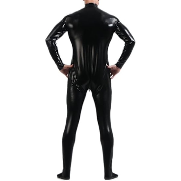 Unisex Metallic Bodysuit Zentai uden hætte Voksen Shiny One Piec