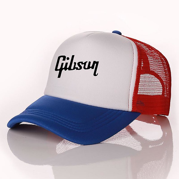 Guitar Gibson Trucker Cap Mænd Sjov Gibson Hat Baseball Cap Sommer Unisex Mesh Net Caps Messing Spænde Dad Cap Snapback Justerbar A1