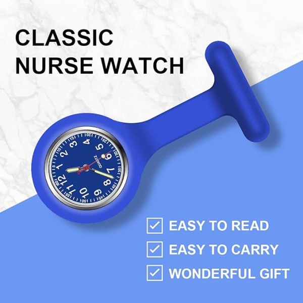 Sjuksköterska watch, 3 st Watch silikonbrosch med nål