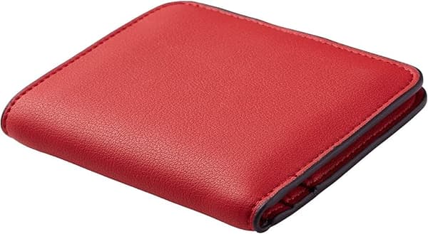Dames Rfid-blokkerende, kleine, compacte, luxe, leren portemonnee
