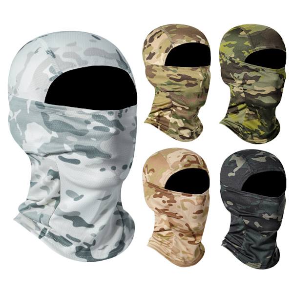 Fem stycken - kamouflage - Mask, utomhusridningsmask berg