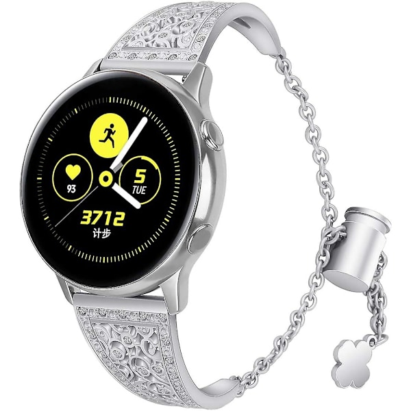 22mm Snabbkoppling Klockarmband Kompatibel med Samsung Galaxy Watch3 45mm Rem för Kvinnor, Diamant Ersättningsrem, för Samsung Galaxy Watch 46mm/Gear