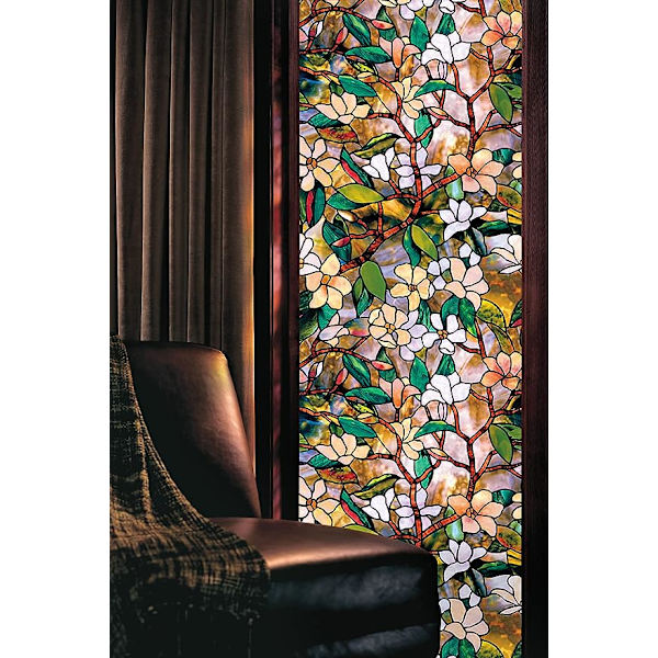 PVC Magnolia Staattinen Lasitarra (45*100cm), Liimaava Ikkuna