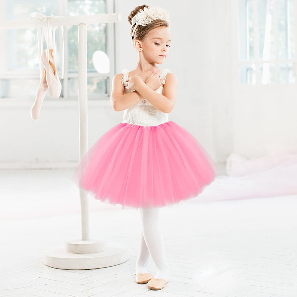 1 rosa lagert tutu för stretch