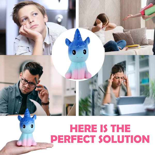 Squishies Enhörning Häst Galaxy Squishy Långsamt Stigande Kläm Leksaker
