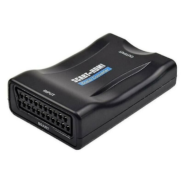 Scart till HDMI Adapter High End 1080P Audio Video Converter USB-kabel för TV DVD