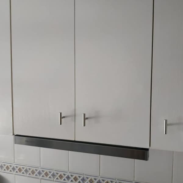 12 stk. Køkkenmøbelgreb (enkelt hul), Rustfrit Stål
