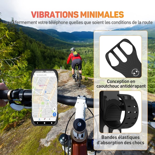 Bike Phone Holder, Motorcycle Phone Holder 360° Rotation,