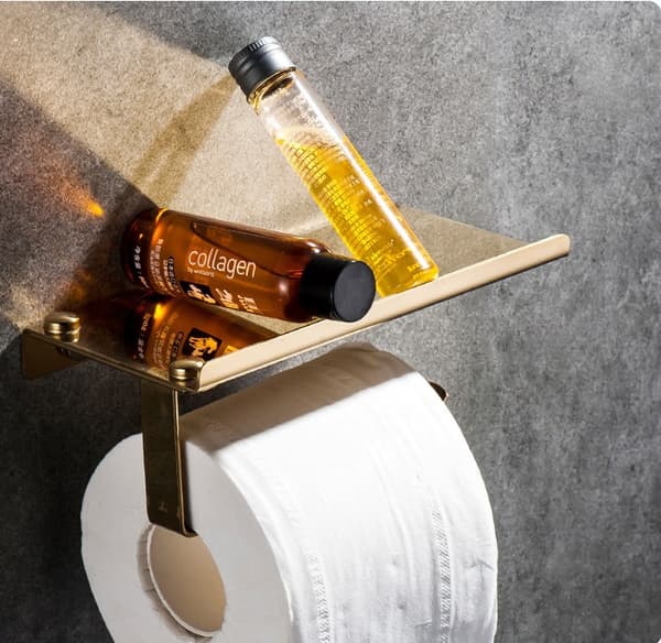 Selvklæbende Toiletpapirholder, Ikke-Perforeret Rustfrit Stål