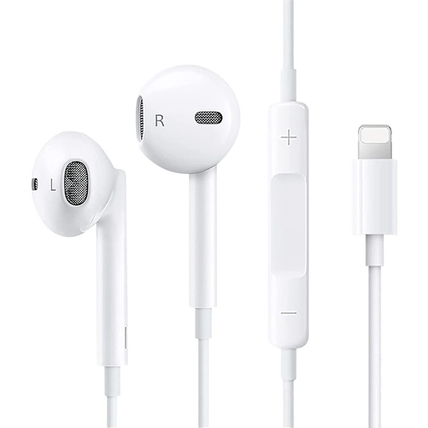 Kuulokkeet iPhone 11:lle, Kuulokkeet iPhone 12:lle, HiFi-stereofoninen langallinen melunvaimennuskuulokkeet sisäänrakennetulla mikrofonilla ja äänenvoimakkuuden säätimellä, yhteensopiva iPh