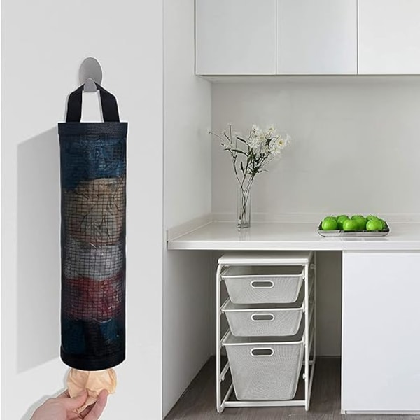 2-pakks Vanntette Vaskbare Plastoppbevaringsposer med Foldbar