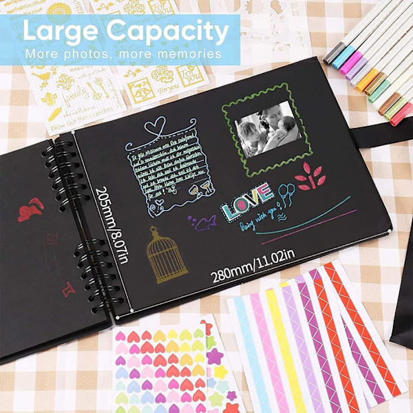 Fotoalbum for scrapbooking, DIY fotoalbum med 10 metallpenner