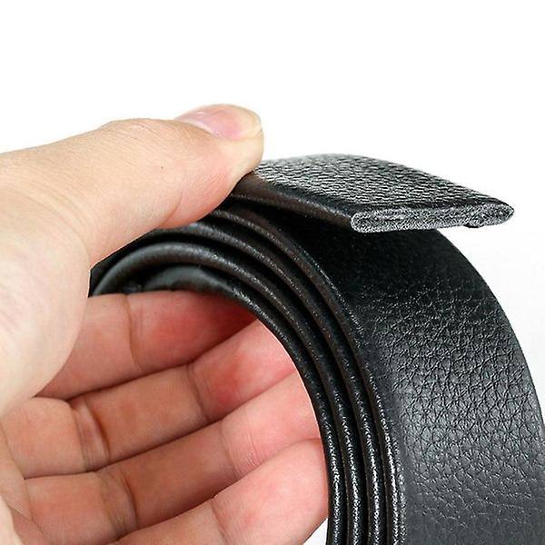 Herrbälte Business Kostymbälte Svart Förbättrat Material Automatisk Spänne Läderbälte 110-125cm Läderbälte Lämplig - Svart