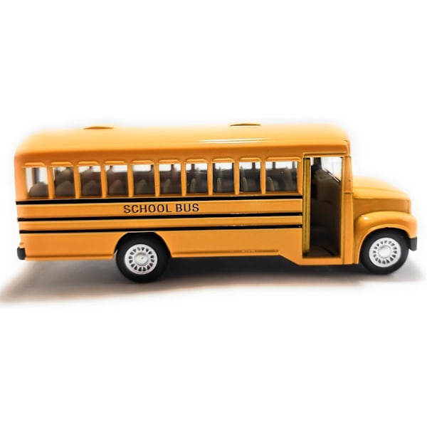 Gul Skolbuss 5\" Die Cast Metallmodell Leksaksbil