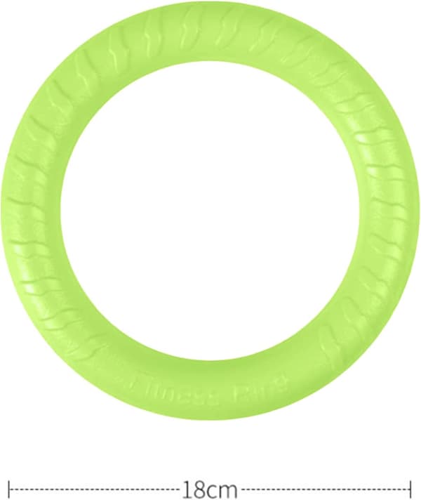 1 Grøn 18 cm Hund Frisbee Kæledyrslegetøj Træk Ring Bidresistent