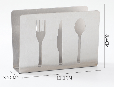 12,1*3,2*8,4cm, (Sølv) 2 stk. serviettholdere i rustfritt stål,