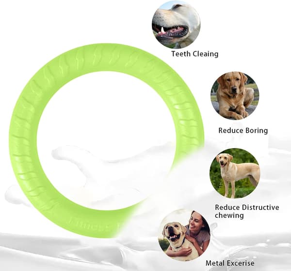 1 Grøn 18 cm Hund Frisbee Kæledyrslegetøj Træk Ring Bidresistent