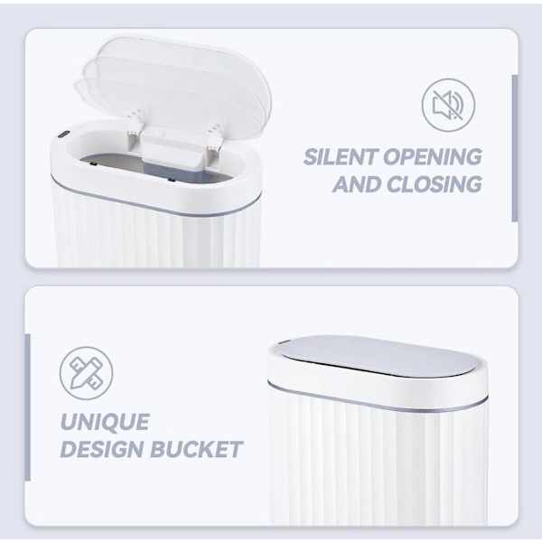 Automatisk bevegelsessensor søppelbøtte - 2 gallon Slimline for baderom