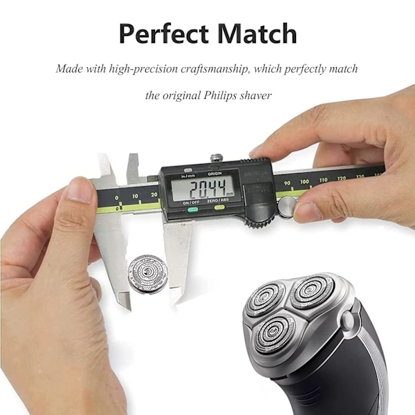 3 stk. HQ9 erstatningshodeblader for Philips