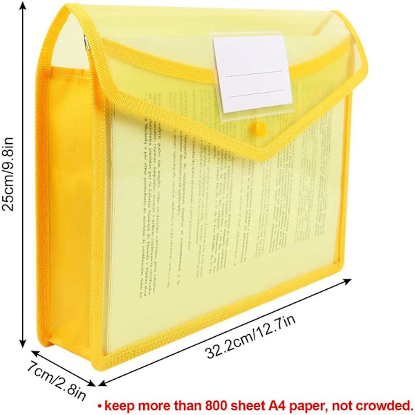 A4 Plastikmapper, 5 stk. Popper Mappe Plastik Dokumentmappe