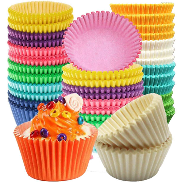 500 stk. Cupcakeforme, Cupcakepapir, Engangs Papirkopper