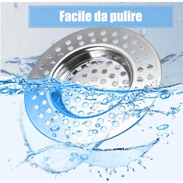 SHINING HOUSE 4 stk kjøkkenvaskfilter, rustfritt stål vask sil