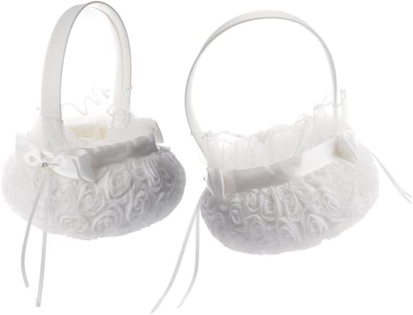 1 St Bröllopstillbehör Handgjord Pan Broderad Blomkorg