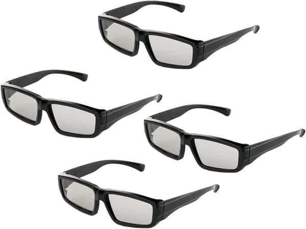 4 st Non-Flash Cirkelpolariserande 3D-glasögon Alla IMAX Non-Flash