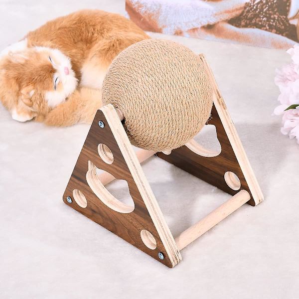 Katt Leksak Klösstolpe Katt Klösmatta Träbas Katt