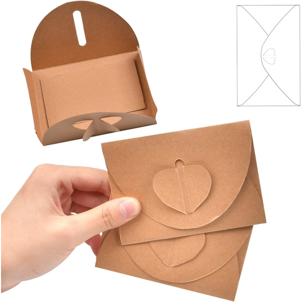 50 st kraftpapperskuvert, 7x10cm mini kraftpapper