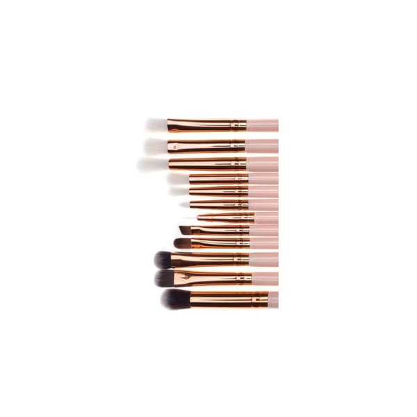 Et sæt pink kosmetik 12-delt rosenguld øjenmakeup sæt