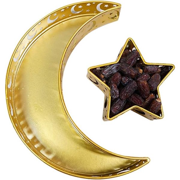 Ramadan og Eid Serveringsbakke - Måne og Stjerne - Rustik Dekoration