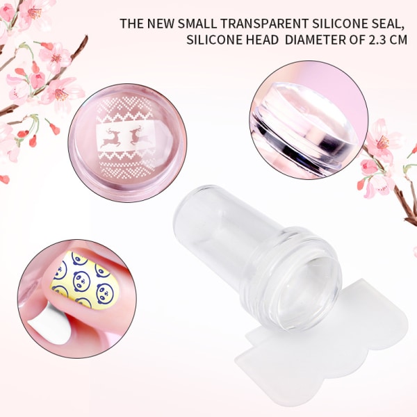 Nail Art Stamping Stamper, Clear Silicone Jelly Stamper, for