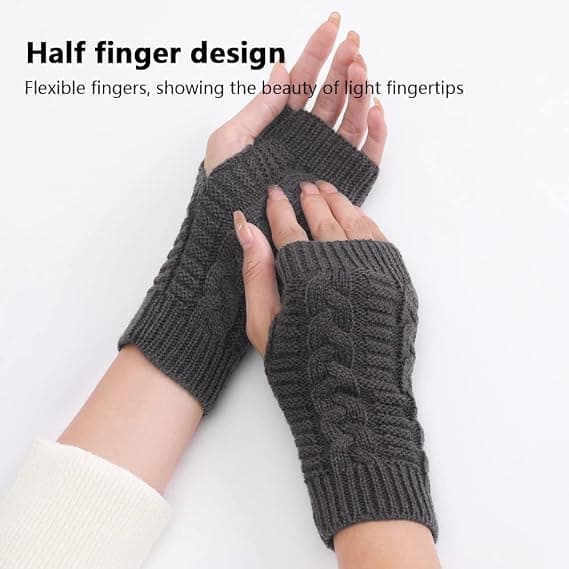 2 par fingerlösa vantar, varma vantar för kvinnors handled
