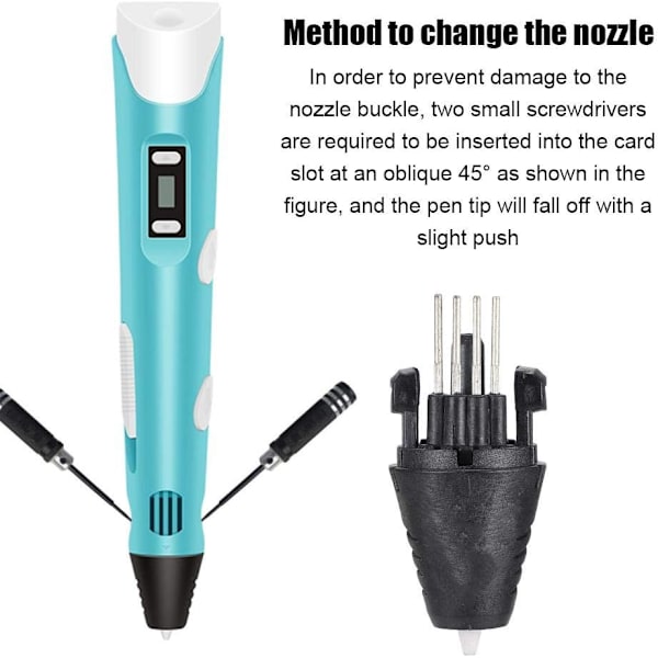 1 stk. 3D-printer penhoveddyser, 3D-printer pen