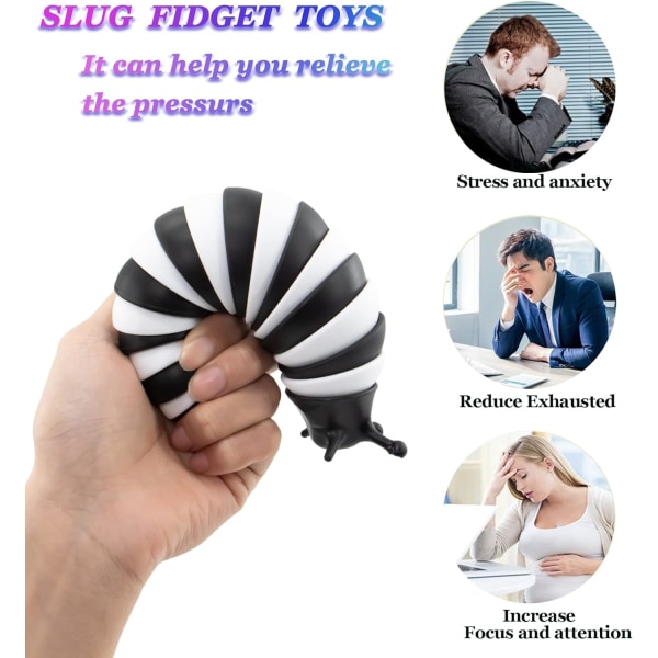 Leddad Snigel Sensorisk Leksak, Rolig Sensorisk Leksak Som Kan Vridas