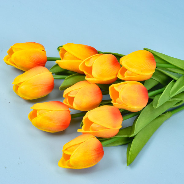10 stk Kunstige Tulipaner, Kunstige Blomster, Latexmateriale, Realistisk