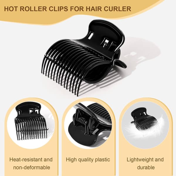 10 stk. Hårspoler Clips - Sort