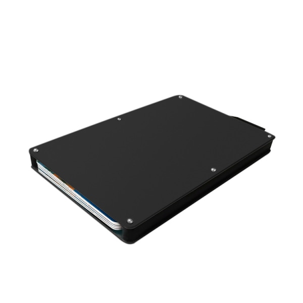 （Black) Card Wallet, Hard, Contactless Card Protection with RFID