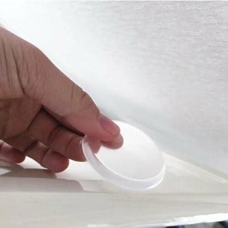 6-pack transparenta dörrhandtag runda kuddar tysta väggskydd
