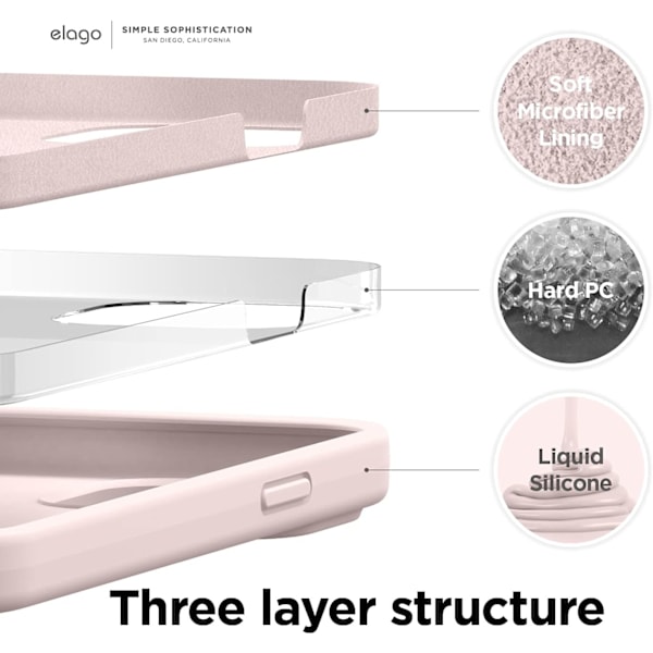 Flytande Silikonfodral Kompatibelt med iPhone 13 (6.1 Tum Premium Silikon, Fullt Skydd - Stötsäkert, Repskydd