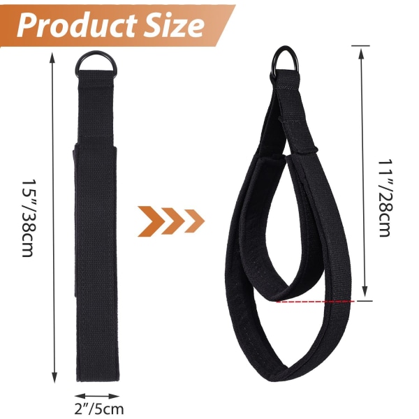 2 Pack Pilates Double Loop Straps for Reformer, Fitness