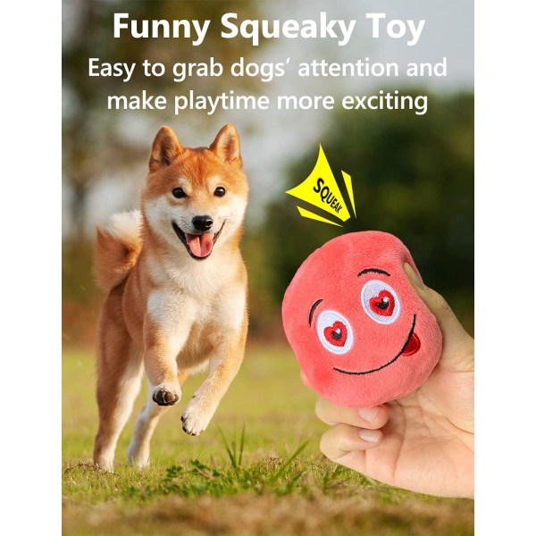 Hundleksaker, mjuka fyllda plyschbollar Pet Chew Squeake Toy,