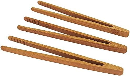 10 st Bambu Tänger Trätänger Köks Tänger för Bakning,