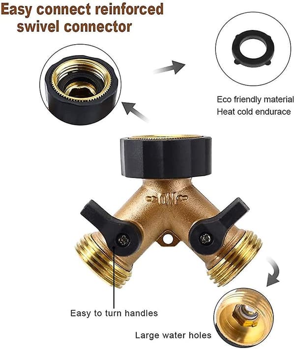 Messinghavevandingskredsløbsfitting, Slangetilslutningsadapter,