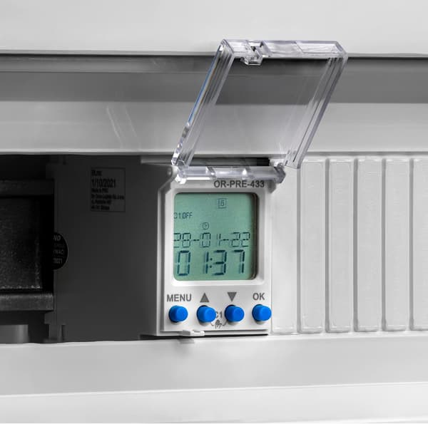 Timerrelä, digital timer för DIN-skenemontering, LED-indikator med 52 programmerbara program