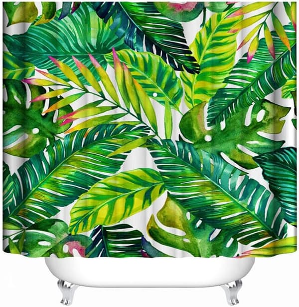 Vanntett Dusjforheng Polyester Badeforheng Tropisk Bad