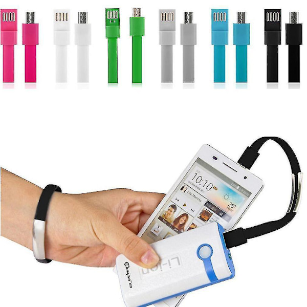 Mjuk Armband Micro Usb 2.0 Kabel Armband Data Laddningskabel För Android